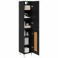 vidaXL Highboard Čierny dub 34,5 x 34 x 90 cm Kompozitné drevo