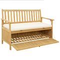 vidaXL Úložná lavička 2 -Seater 120 x 63 x 84 cm Obdĺžnikový