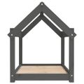 vidaXL Posteľ pre psa sivá 81x60x70 cm borovicový masív