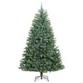 vidaXL Umelý Sklápací Vianočný Stromček Zelená 240 cm PVC a kov