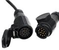 Prepojovací 13pin kábel - zavesená zásuvka + zástrčka TRAILER CABLE 8, 12V, 5m SIXTOL