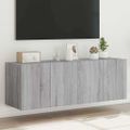 vidaXL TV nástenné skrinky s LED svetlami 2 ks sivé sonoma 60x35x41 cm