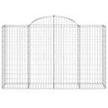 vidaXL Oblúkové gabionové koše 11 ks 200x50x120/140 cm pozink. železo