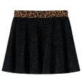 vidaXL Detská sukňa s leopardím pásom čierna 116