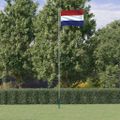 vidaXL Vlajka Holandska a tyč 6,08 m hliník