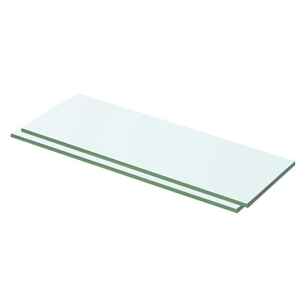 vidaXL Poličky 2 ks panel z priehľadného skla 50x12 cm