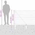 vidaXL Hexagonálny plot s stĺpom 50 x 1 m PVC potiahnutá oceľ Sivá