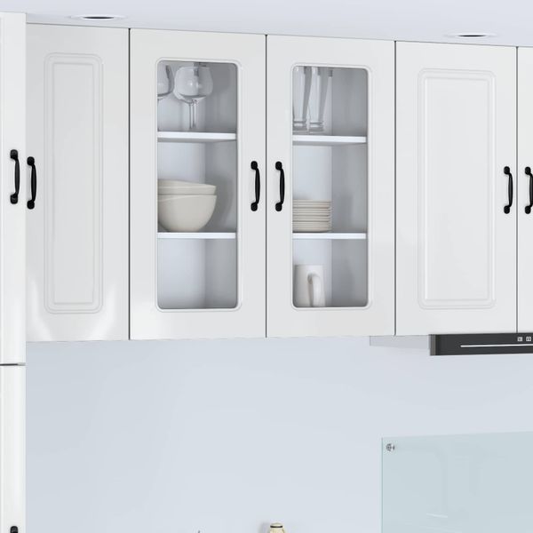vidaXL Dvierka na umývačku Kalmar 2 pcs Vysoký lesk bielej