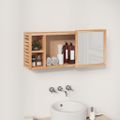 vidaXL Kúpeľňová skrinka 80x17x34 cm masívne orechové drevo