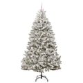 vidaXL Umelý Sklápací Vianočný Stromček 300 LED Zelená a biela 210 cm