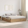vidaXL Rám postele s úložným prostorem Remeselný dub 180 x 200 cm