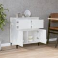 vidaXL Komoda biela 60x35x70 cm spracované drevo