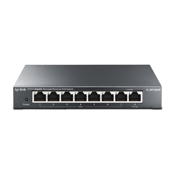 TP-Link TL-RP108GE easy smart switch, 7xGb pasívne POE-in, 1xGb pasívne POE-out