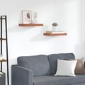 vidaXL Stenná polica Nástenná montáž 2 ks Červená 40 x 23,5 x 3,8 cm