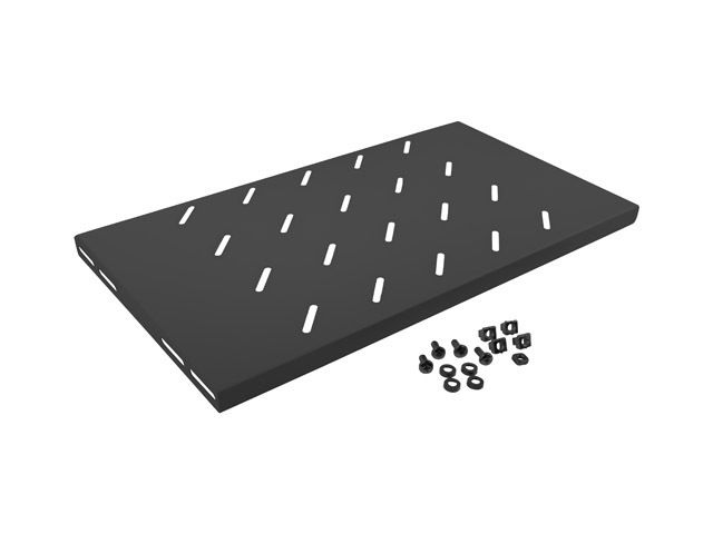 LANBERG 19'' PEVNÁ POLICA 1U/486X270MM MAX. NOSNOSŤ DO 120 KG ČIERNA
