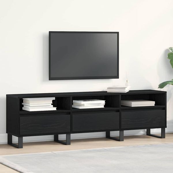 vidaXL TV skrinka Čierny dub 150 x 30 x 44,5 cm Kompozitné drevo