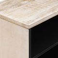 vidaXL TV skrinka Biela 80 x 31,5 x 46 cm Masívne mango drevo