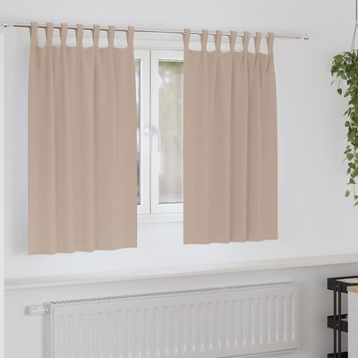 vidaXL Záclony na zatemnenie s krúžkami 2 pcs Sivohnedá 140 x 140 cm