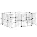 vidaXL 36-panelová klietka pre domáce zvieratá čierna 175x140x70 cm oceľ