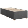 vidaXL Posteľ boxspring s matracom Tmavosivá 100 x 200 cm Látka
