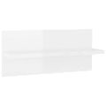 vidaXL Nástenné police 4 ks lesklé biele 40x11,5x18 cm