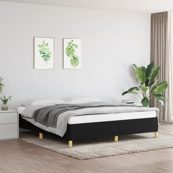 vidaXL Posteľný rám s boxspringom čierny 160x200 cm látka