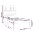 vidaXL Rám postele čierny 75x190 cm malé jednolôžko masívna borovica