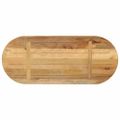 vidaXL Stolová doska 80x40x2,5 cm oválna masívny surový mangovník