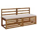 vidaXL Vankúš na lavičku SOEST 100% polyester Biela 140 x 50 x 5 cm