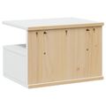 vidaXL Nočný stolík HILL Biela 40 x 31 x 27 cm Masívna borovica