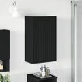vidaXL Kúpeľňová skriňa Nástenný s úložiskom Čierna 39 x 23,5 x 65 cm