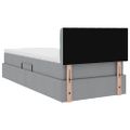 vidaXL Postel s úložným prostorem a matrací Svetlosivá 100 x 200 cm