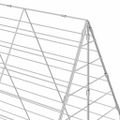 vidaXL Klietka pre králiky Strieborná 400 x 100 x 210 cm