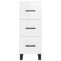 vidaXL Komoda lesklá biela 34,5x34x90 cm spracované drevo
