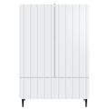 vidaXL Servírovacia skriňa Biela 66 x 34,5 x 97 cm Kompozitné drevo