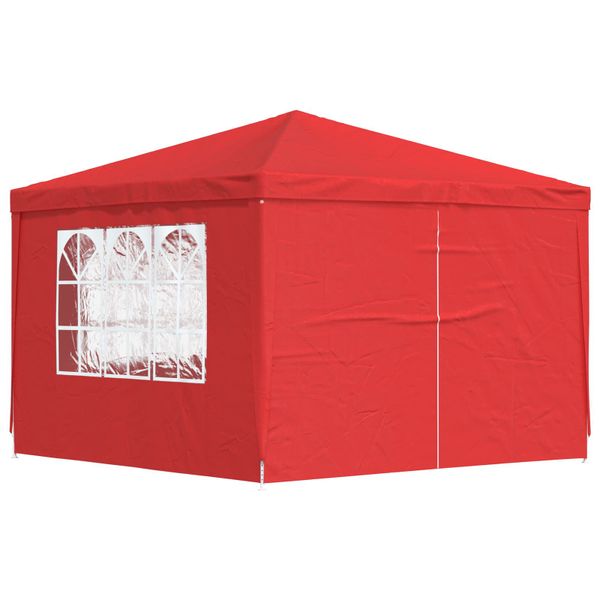 vidaXL Párty stan 300 x 300 x 255 cm Červená PE a oceľ