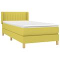 vidaXL Boxspring posteľ s matracom zelená 100x200 cm látka