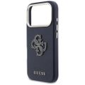 Guess HC PU FW RESIN LOGO BLUE puzdro pre iPhone 17 Pro 6,3"