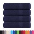 vidaXL Utierky na ruky FROGN 4 ks námornícko modré 50x100 cm 360 g/m²