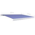 vidaXL Motorizovaná kazetová markíza 350x250 cm modrá a biela