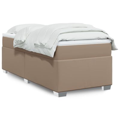 vidaXL Boxspring posteľ s matracom kapučínová 100x200 cm umelá koža
