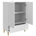 vidaXL Servírovacia skriňa Biela s vysokým leskom 66 x 34,5 x 95 cm