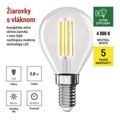 LED žiarovka Filament Mini Globe A CLASS/ E14 / 3,8 W (60 W) / 806 lm / neutrálna biela