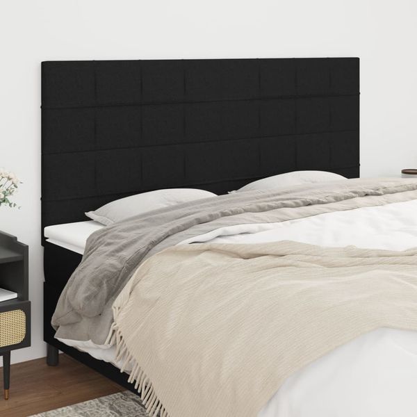 vidaXL Čelo postele čierne 160x5x118/128 cm látkové