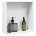 vidaXL Výklenok do sprchy matná biela 32x32x9 cm nerezová oceľ