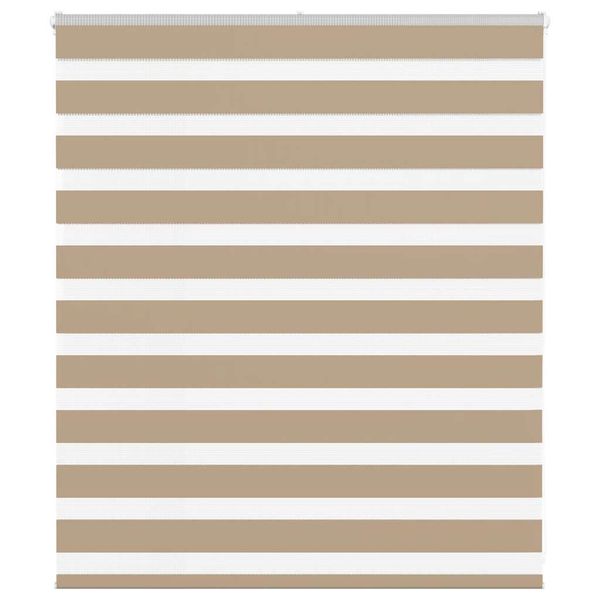 vidaXL Zebrová roleta pieskovo hnedá 125x100 cm šírka látky 120,9 cm polyester