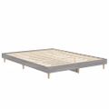 vidaXL Posteľný rám sivý dub sonoma 135x190 cm kompozitné drevo