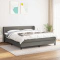 vidaXL Boxspring posteľ s matracom tmavosivá 160x200 cm látka