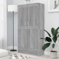 vidaXL Knižnica sivý dub sonoma 82,5x30,5x150 cm spracované drevo