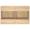 vidaXL TV nástenná skrinka s LED svetlami dub sonoma 98,5x30x60,5 cm